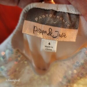 Pippa & Julie Pastourelle‎ Rainbow Sequin Tutu Dress Pastel Tulle Girls 4